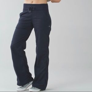Lululemon dance studio navy lined pants size 2